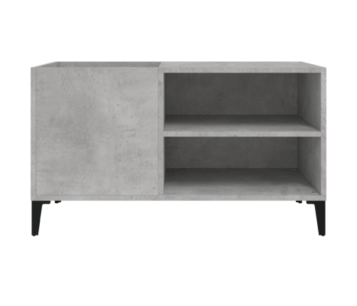 Mueble discos madera contrachapada gris hormigón 84,5x38x48 cm