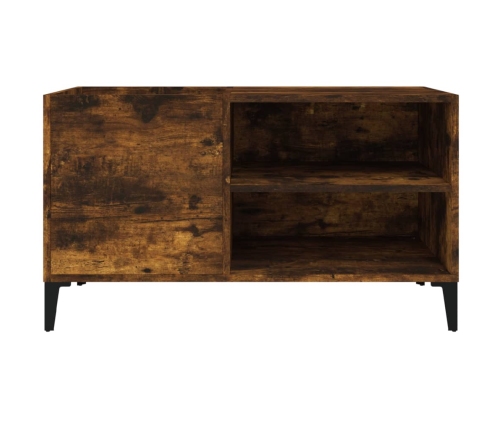 Mueble discos madera contrachapada roble ahumado 84,5x38x48 cm