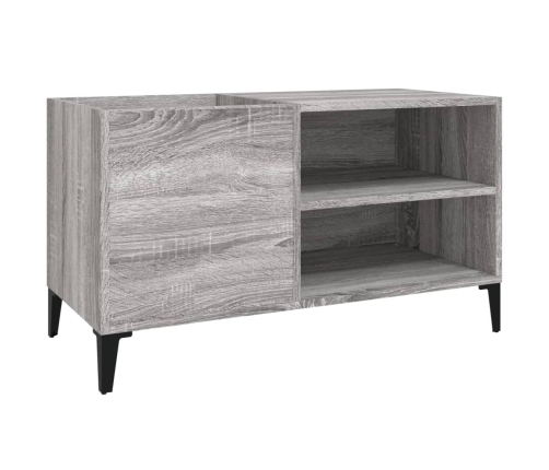 Mueble discos madera contrachapada gris sonoma 84,5x38x48 cm