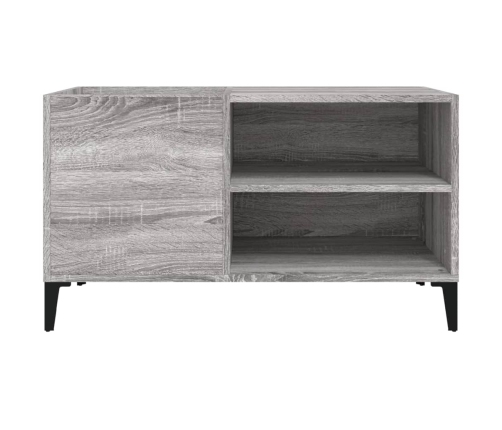 Mueble discos madera contrachapada gris sonoma 84,5x38x48 cm