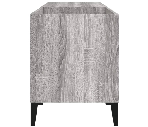 Mueble discos madera contrachapada gris sonoma 84,5x38x48 cm