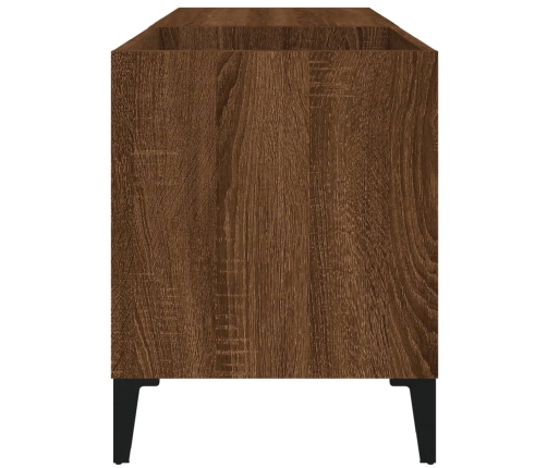 Mueble discos madera contrachapada roble marrón 84,5x38x48 cm