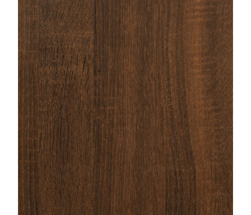 Mueble discos madera contrachapada roble marrón 84,5x38x48 cm