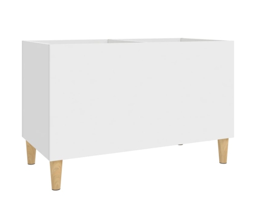 Mueble para discos madera contrachapada blanco 74,5x38x48 cm