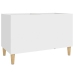 Mueble para discos madera contrachapada blanco 74,5x38x48 cm