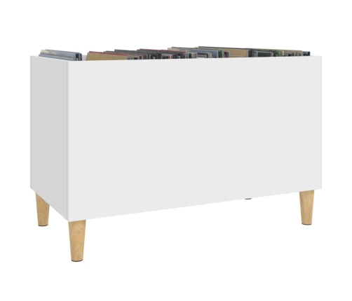 Mueble para discos madera contrachapada blanco 74,5x38x48 cm