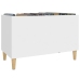 Mueble para discos madera contrachapada blanco 74,5x38x48 cm