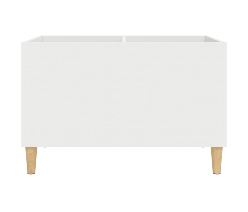 Mueble para discos madera contrachapada blanco 74,5x38x48 cm