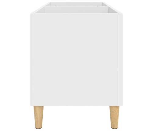 Mueble para discos madera contrachapada blanco 74,5x38x48 cm