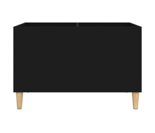 Mueble para discos madera contrachapada negro 74,5x38x48 cm