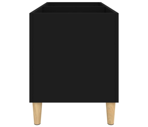 Mueble para discos madera contrachapada negro 74,5x38x48 cm