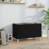 Mueble para discos madera contrachapada negro 74,5x38x48 cm