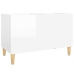 Mueble discos madera contrachapada blanco brillo 74,5x38x48 cm