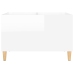 Mueble discos madera contrachapada blanco brillo 74,5x38x48 cm