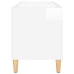 Mueble discos madera contrachapada blanco brillo 74,5x38x48 cm