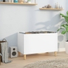 Mueble discos madera contrachapada blanco brillo 74,5x38x48 cm