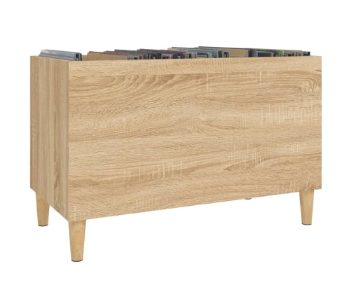 Mueble discos madera contrachapada roble Sonoma 74,5x38x48 cm