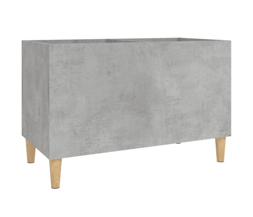 Mueble discos madera contrachapada gris hormigón 74,5x38x48 cm