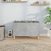 Mueble discos madera contrachapada gris hormigón 74,5x38x48 cm