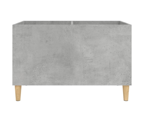 Mueble discos madera contrachapada gris hormigón 74,5x38x48 cm