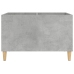 Mueble discos madera contrachapada gris hormigón 74,5x38x48 cm