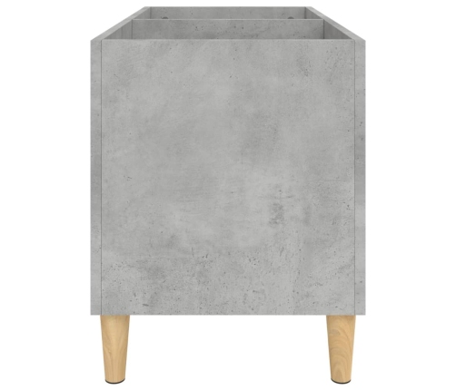 Mueble discos madera contrachapada gris hormigón 74,5x38x48 cm