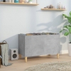 Mueble discos madera contrachapada gris hormigón 74,5x38x48 cm