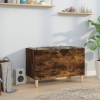 Mueble discos madera contrachapada roble ahumado 74,5x38x48 cm