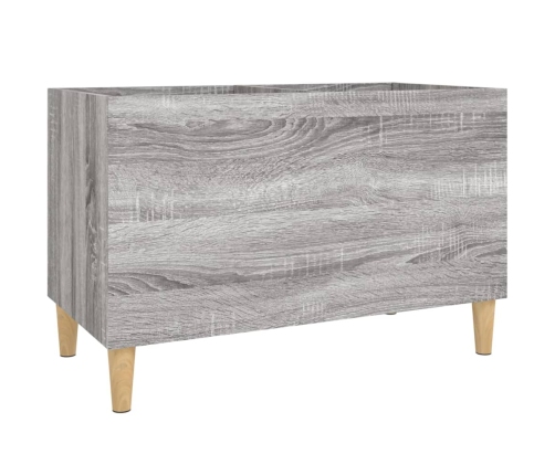 Mueble discos madera contrachapada gris sonoma 74,5x38x48 cm