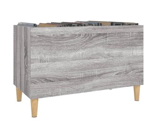 Mueble discos madera contrachapada gris sonoma 74,5x38x48 cm