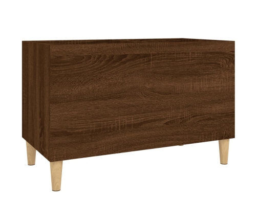 Mueble discos madera contrachapada roble marrón 74,5x38x48 cm