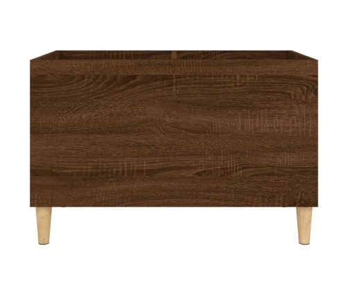 Mueble discos madera contrachapada roble marrón 74,5x38x48 cm