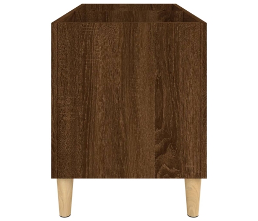 Mueble discos madera contrachapada roble marrón 74,5x38x48 cm