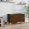 Mueble discos madera contrachapada roble marrón 74,5x38x48 cm