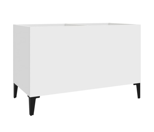 Mueble para discos madera contrachapada blanco 74,5x38x48 cm