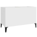 Mueble para discos madera contrachapada blanco 74,5x38x48 cm