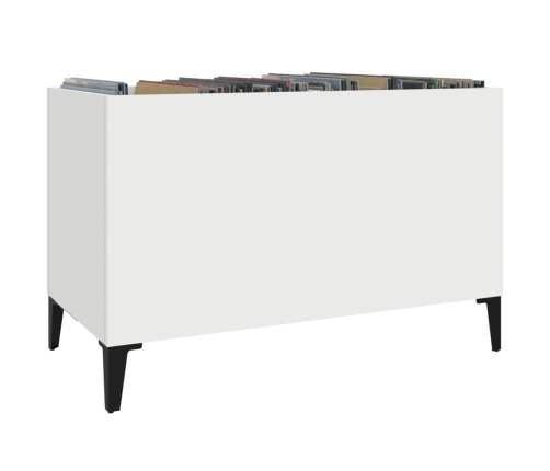 Mueble para discos madera contrachapada blanco 74,5x38x48 cm