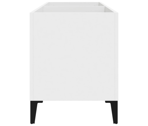 Mueble para discos madera contrachapada blanco 74,5x38x48 cm