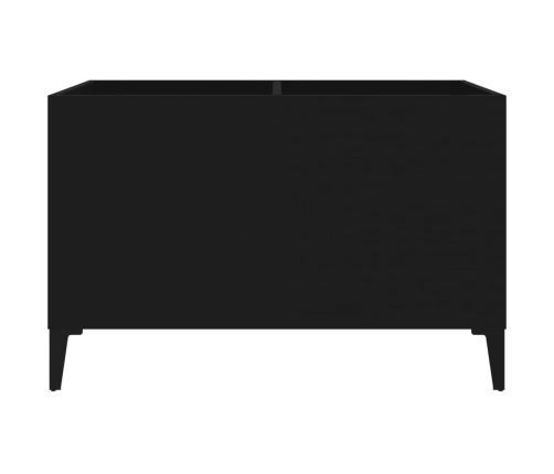 Mueble para discos madera contrachapada negro 74,5x38x48 cm