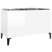 Mueble discos madera contrachapada blanco brillo 74,5x38x48 cm