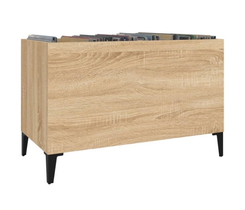 Mueble discos madera contrachapada roble Sonoma 74,5x38x48 cm