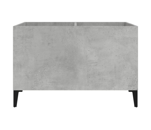 Mueble discos madera contrachapada gris hormigón 74,5x38x48 cm