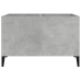 Mueble discos madera contrachapada gris hormigón 74,5x38x48 cm