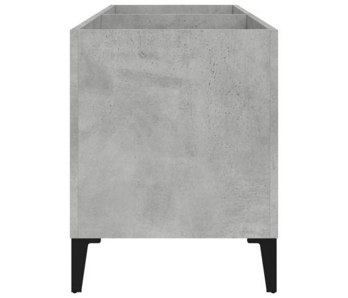 Mueble discos madera contrachapada gris hormigón 74,5x38x48 cm