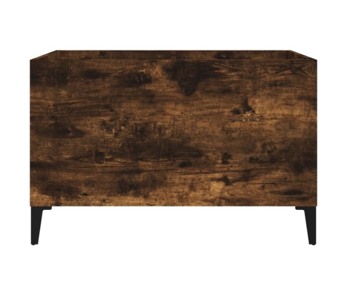 Mueble discos madera contrachapada roble ahumado 74,5x38x48 cm