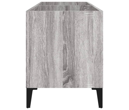 Mueble discos madera contrachapada gris sonoma 74,5x38x48 cm