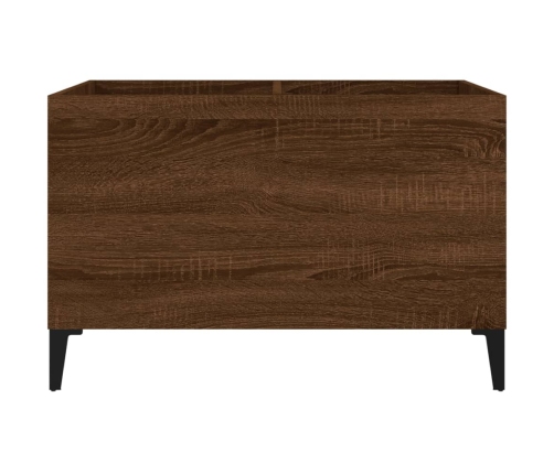 Mueble discos madera contrachapada roble marrón 74,5x38x48 cm