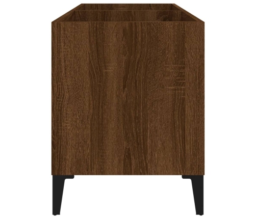 Mueble discos madera contrachapada roble marrón 74,5x38x48 cm