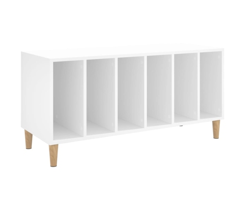 Mueble para discos madera contrachapada blanco 100x38x48 cm