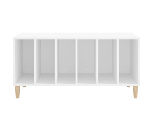 Mueble para discos madera contrachapada blanco 100x38x48 cm